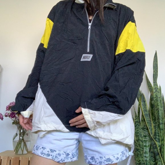 Nike Black + Yellow Colorblock Windbreaker - Picture 2 of 5